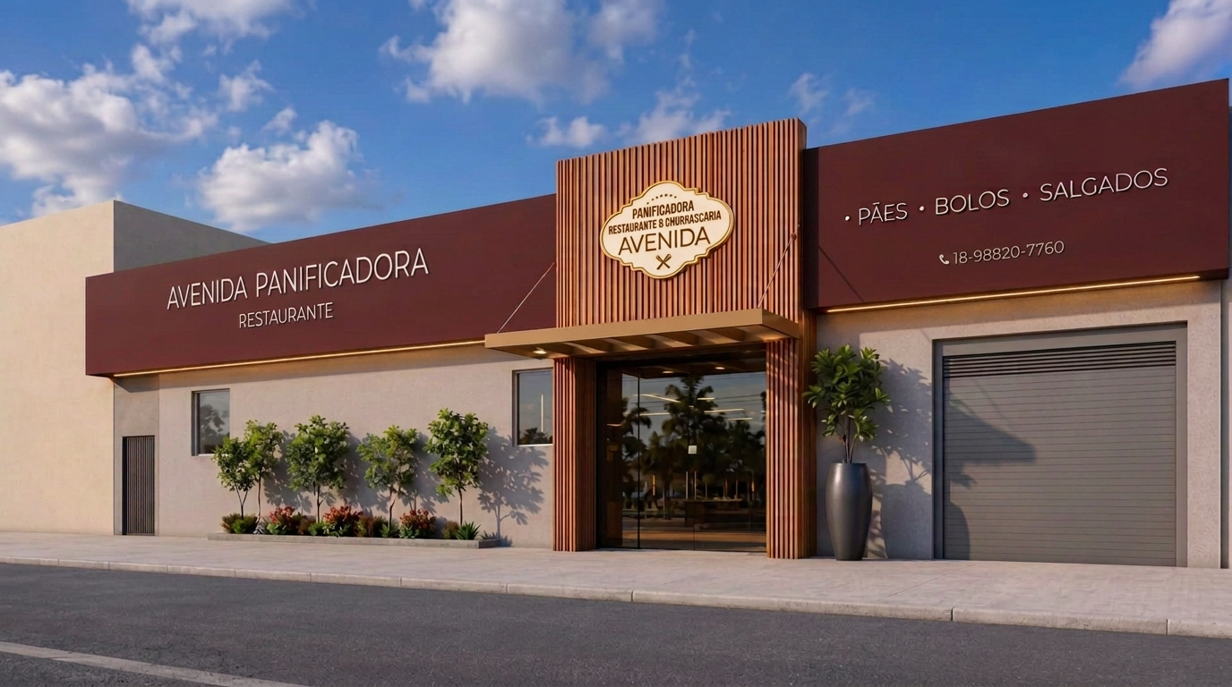 Fachada da Avenida Panificadora em Castilho